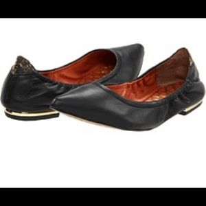 💕Auth💕 Pre-Owned Sam Edelman “HAMPTON,BLKANTGOLD” Size 8